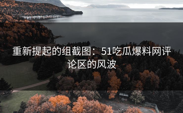 重新提起的组截图:51吃瓜爆料网评论区的风波 重新提起的组截图:51吃瓜爆料网评论区的风波